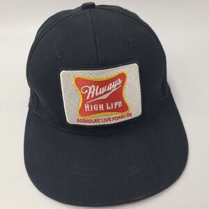 Linda Finegold Hat Snapback Always High Life A**holes Live Forever Patch Black